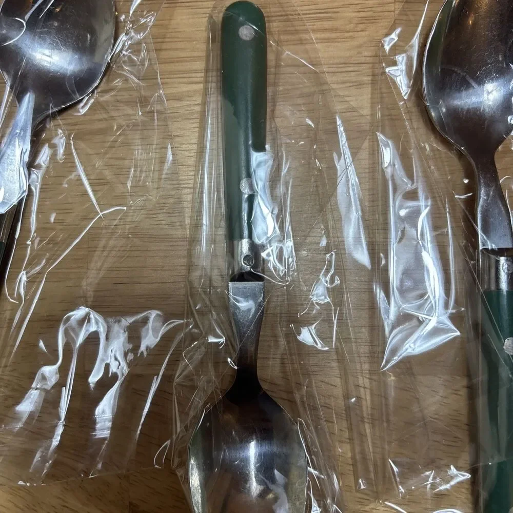 Green Mardi Gras Flatware SET OF 3 Washington Forge Spoons